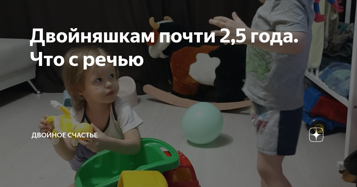 Двойняшкам почти 2,5 года. Что с речью | Двойное счастье | Дзен