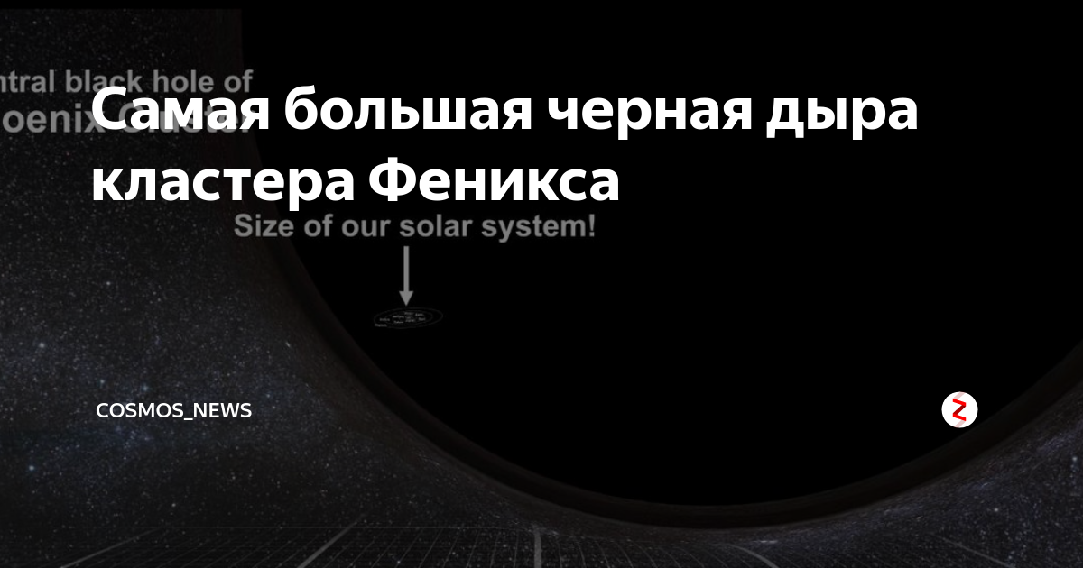 Самая большая черная дыра кластера Феникса | Cyborg_M | Дзен