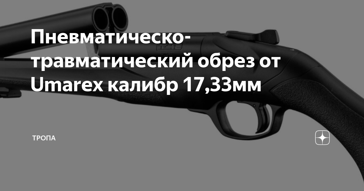 Пневматическо-травматический обрез от Umarex калибр 17,33мм | ТРОПА | Дзен