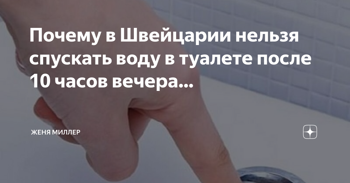 В швейцарии запрещено смывать в туалете после 22