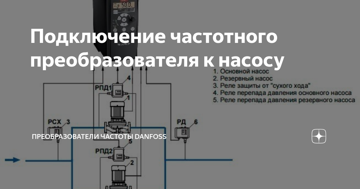 Частотный преобразователь для насоса скважины схема подключения