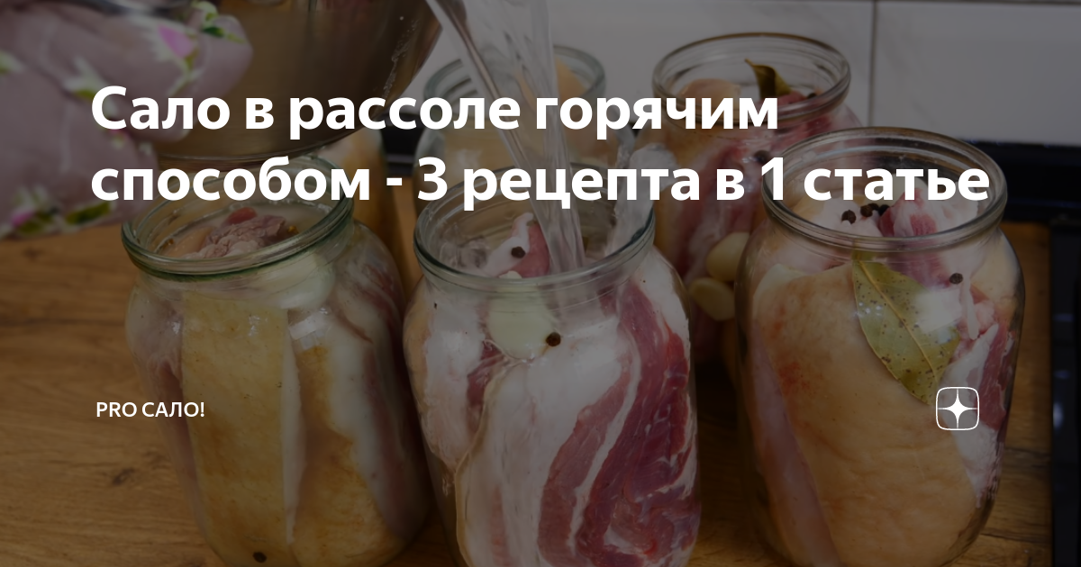 Засолка сала в рассоле в домашних условиях (с чесноком в банке) — рецепт с фото