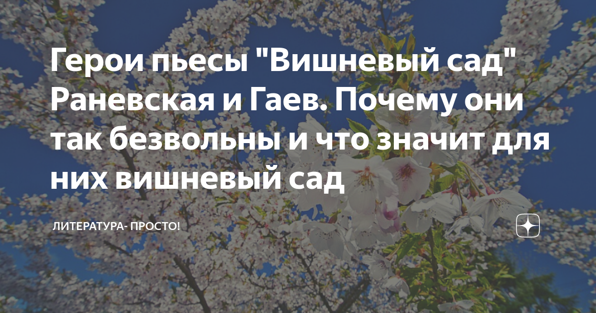 Почему раневская и гаев не принимают лопахинский проект спасения вишневого сада
