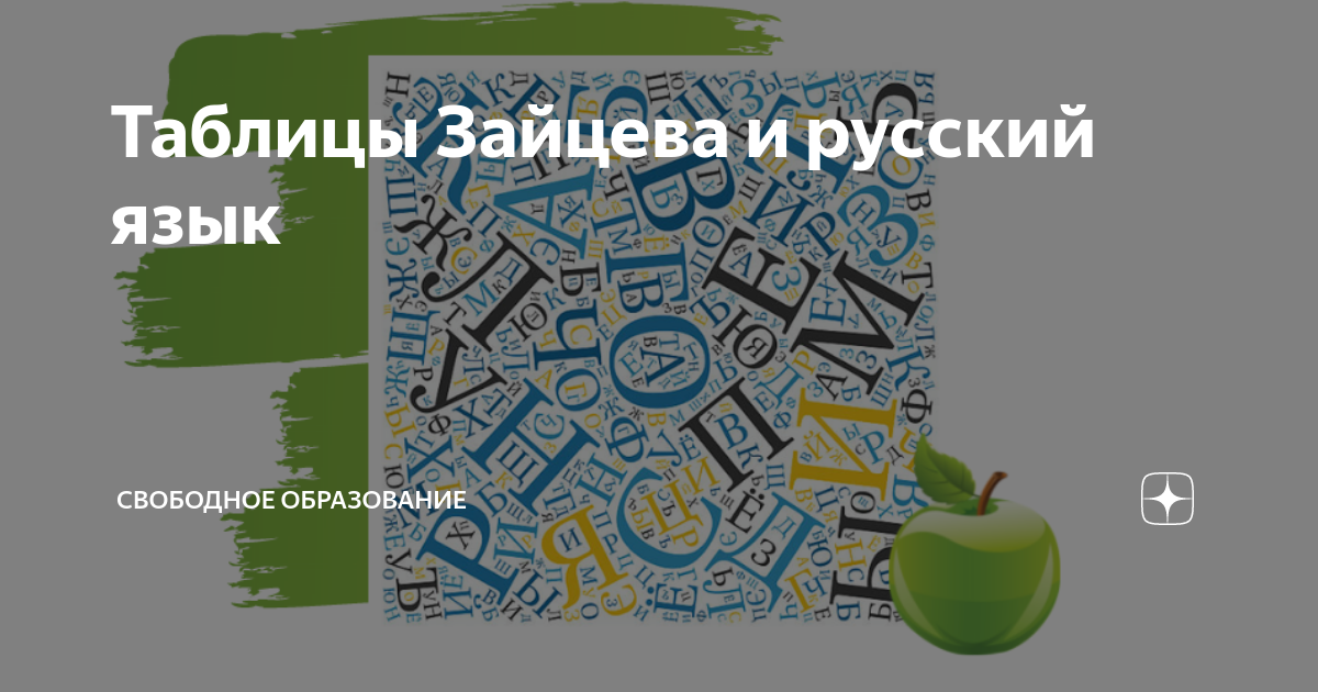 Зайцев таблицы русского языка Как таблицы Зайцева помогают в обучении Свободное образование онлайн школа Дзен