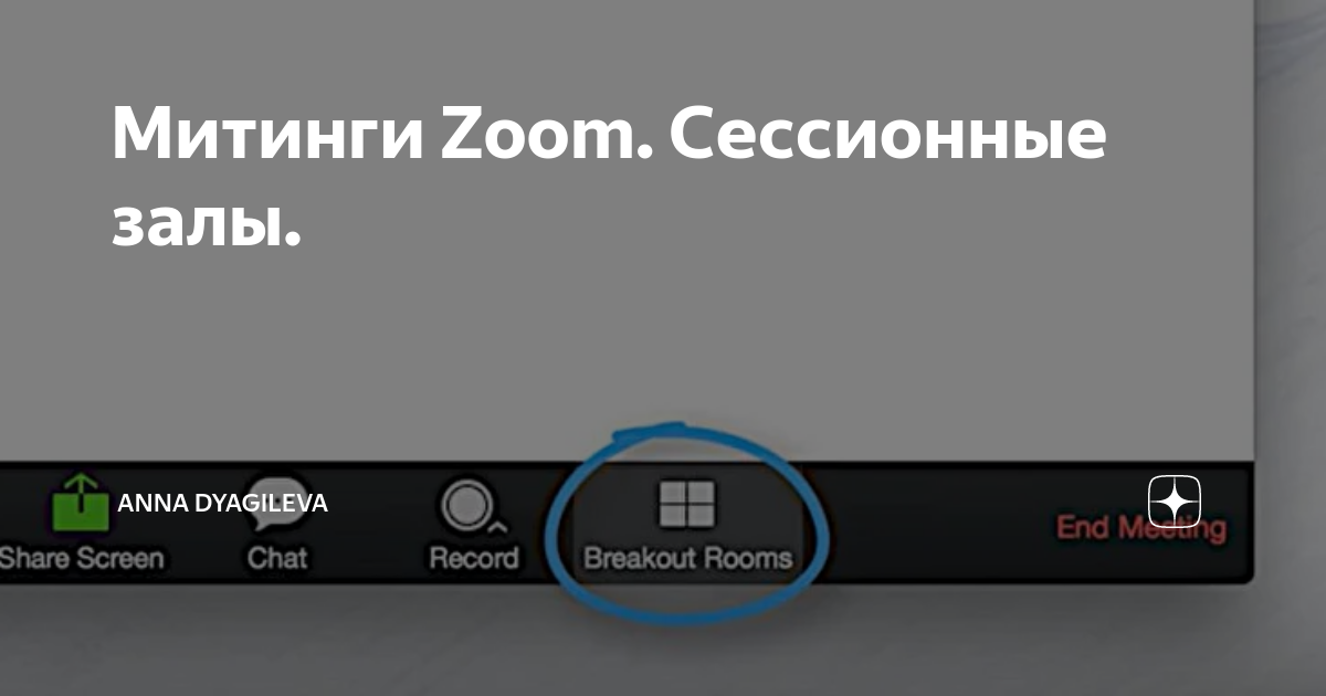 Сессионные залы в zoom