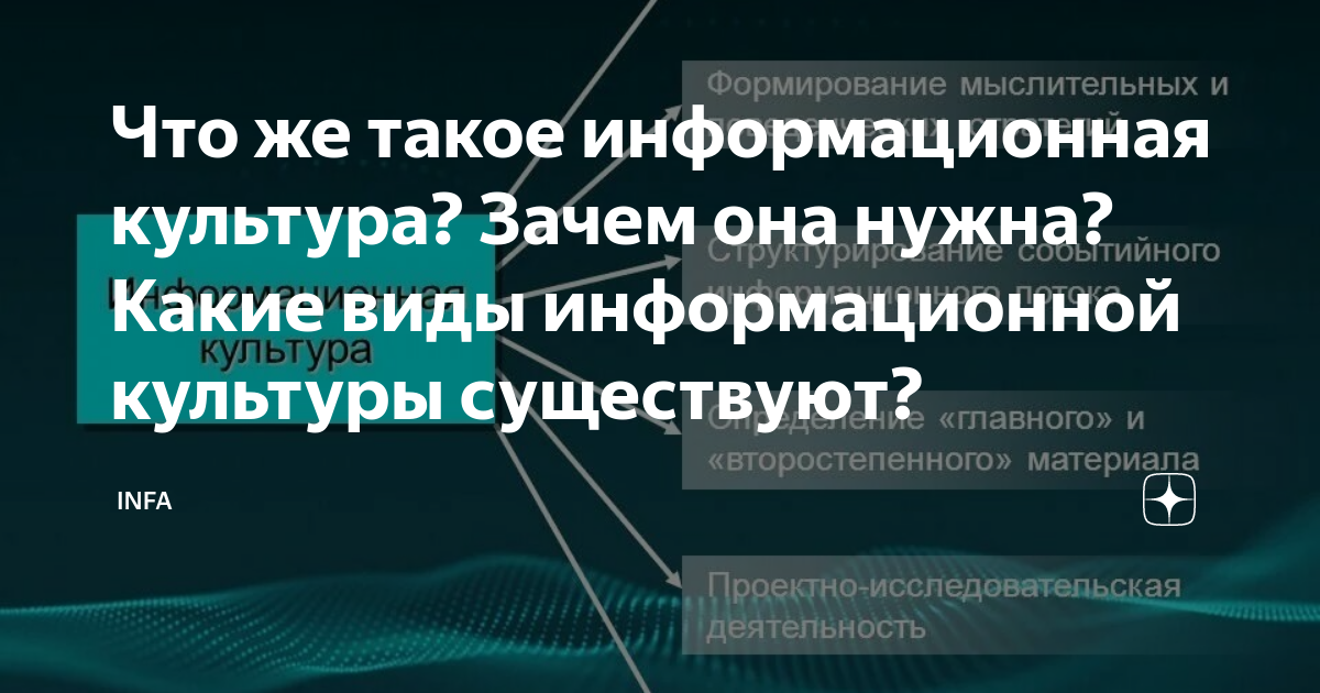 Что же такое информационная культура? Зачем она нужна? Какие виды ...