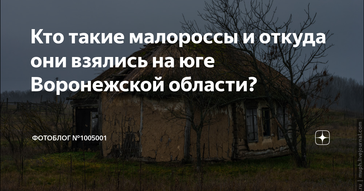 Кто такие малороссы и откуда они взялись на юге Воронежской области ...