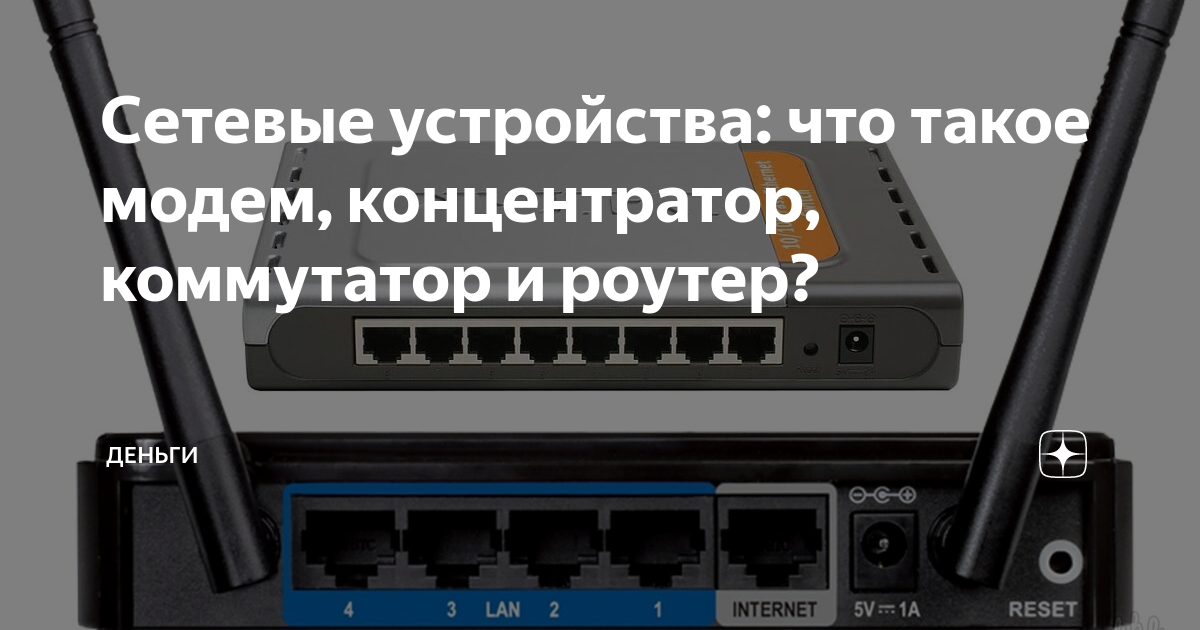 Сетевые устройства: что такое модем, концентратор, коммутатор и роутер ...