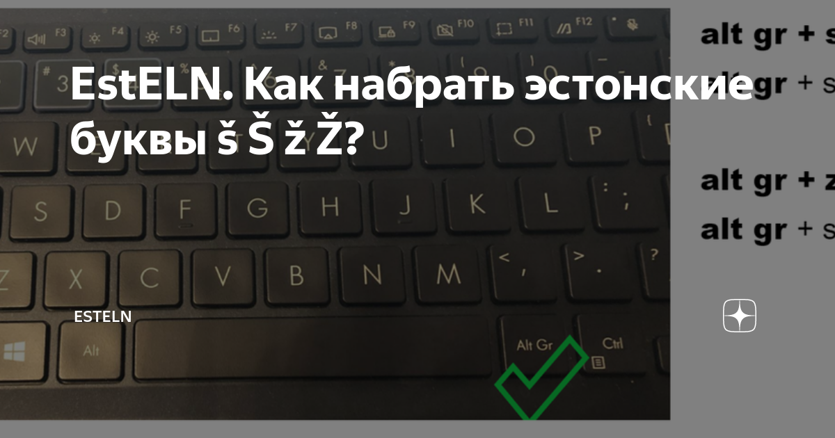 EstELN. Как набрать эстонские буквы š Š ž Ž? | EstELN | Дзен