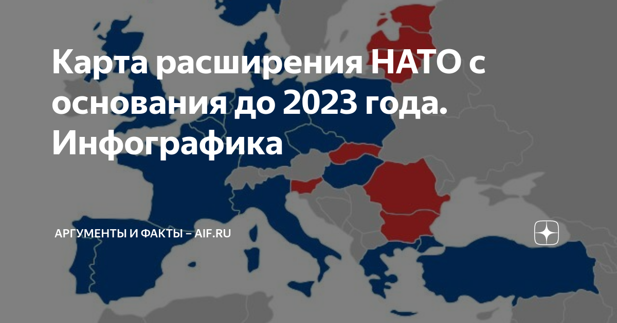 Карта расширения НАТО с основания до 2023 года. Инфографика | Аргументы ...