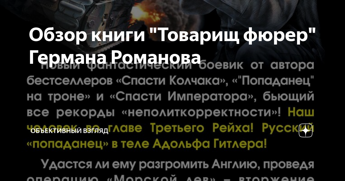 Обзор книги "Товарищ фюрер" Германа Романова | Объективный взгляд | Дзен
