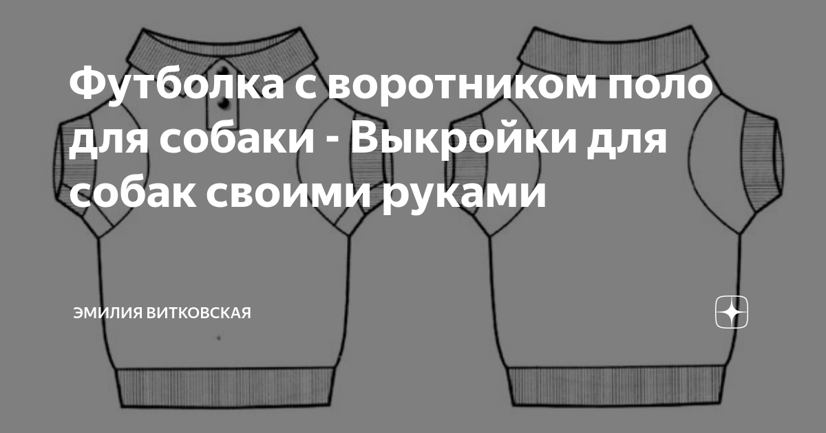 Основная выкройка для собаки (длина спины 30 см, обхват груди 42 см)