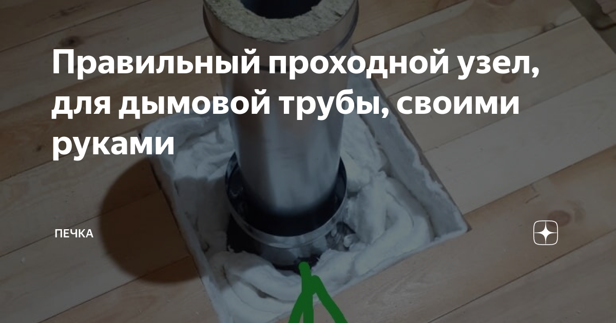 Правильный проходной узел, для дымовой трубы, своими руками | MeLvin | Дзен