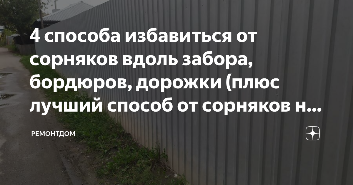 Чем обработать сорняки вдоль забора чтобы не росли