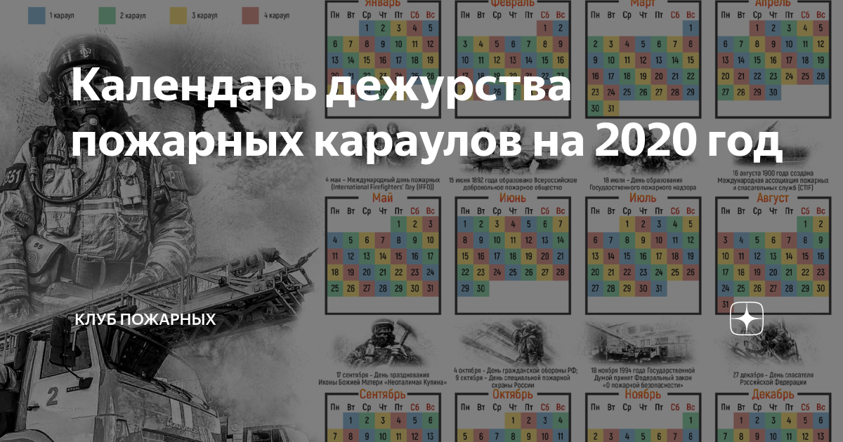 График караулов 2021 года