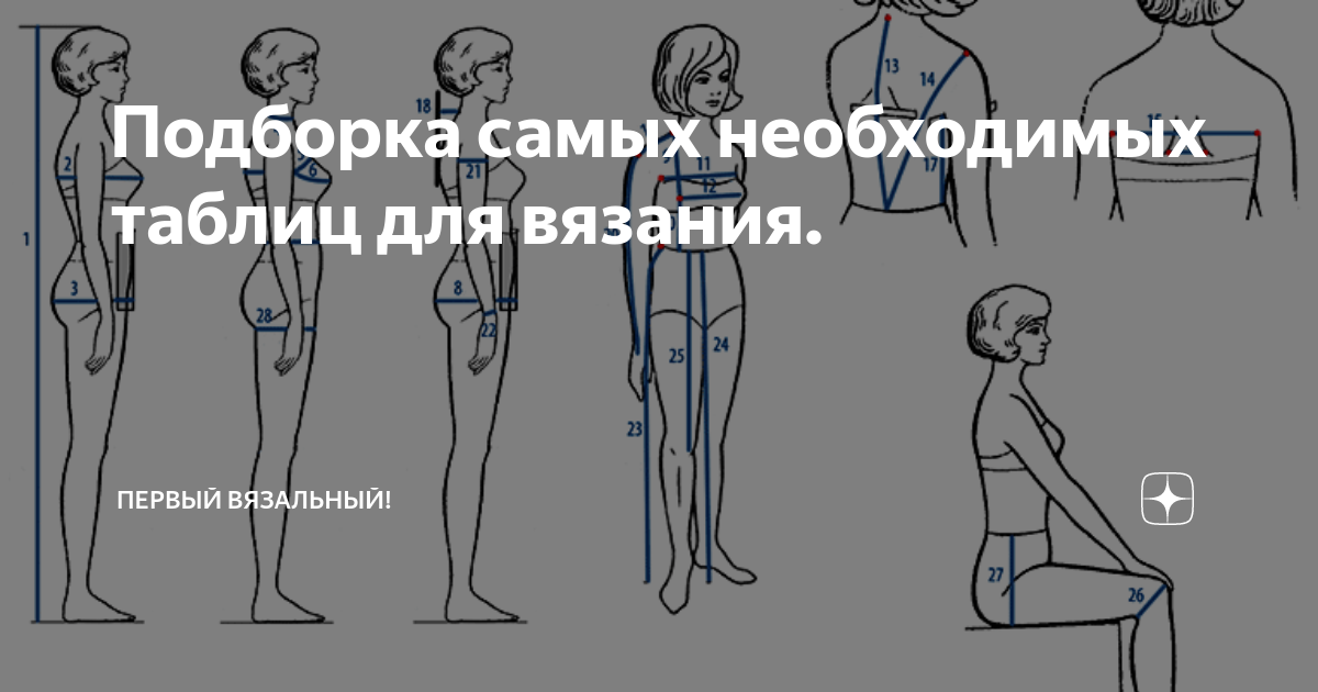 Первый вязальный дзен подборка самых необходимых таблиц для вязания.