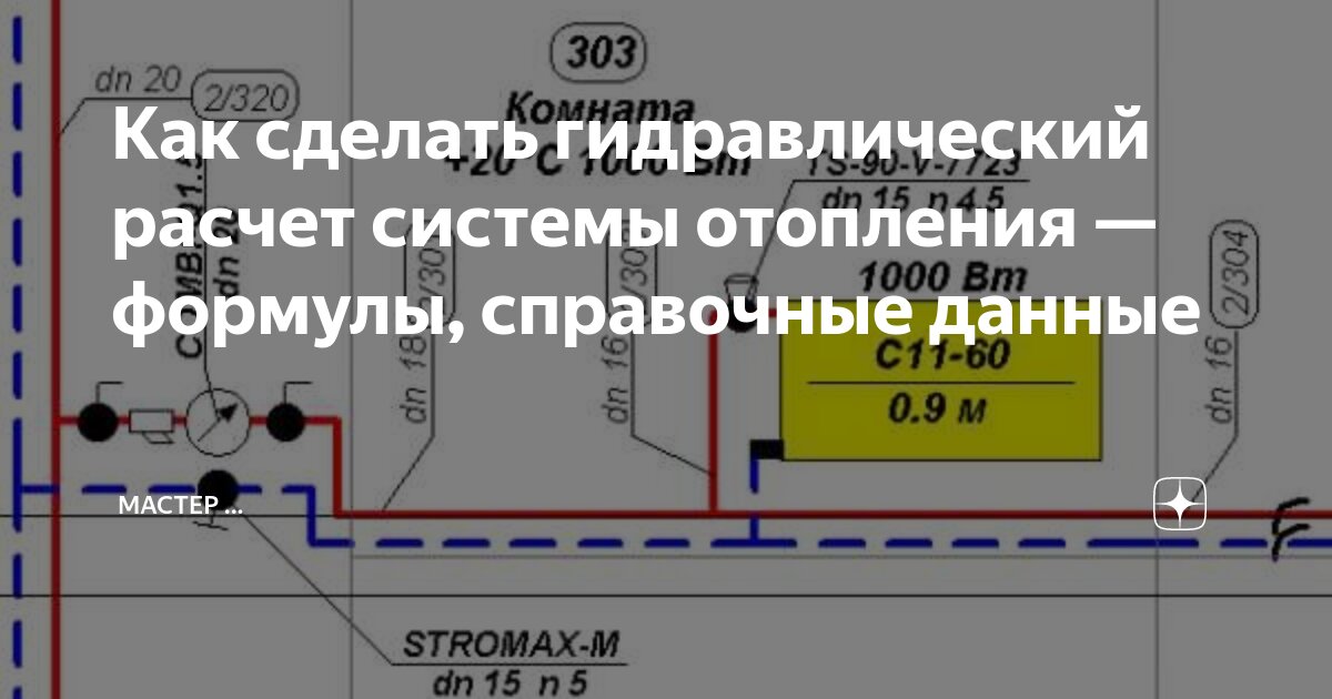 Гидравлический расчет системы отопления с примерами