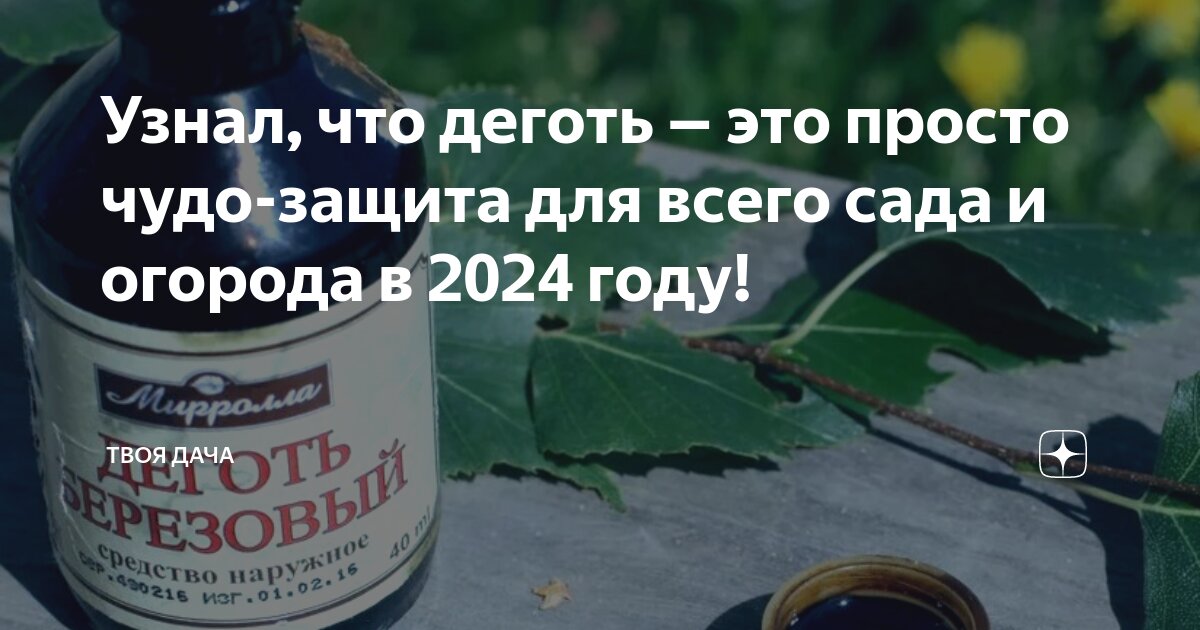 Узнал, что деготь ‒ это просто чудо-защита для всего сада и огорода в ...