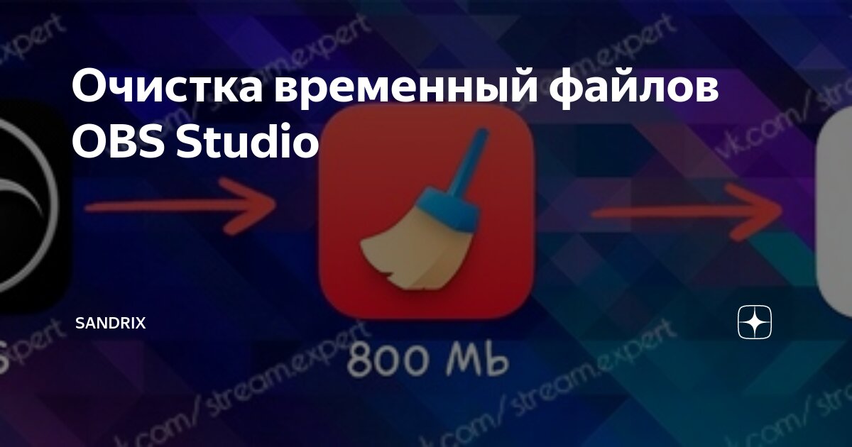 Очистка временный файлов OBS Studio | Sandrix | Дзен