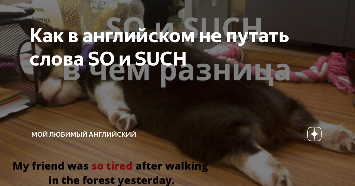 Как в английском не путать слова SO и SUCH | Мой любимый английский | Дзен