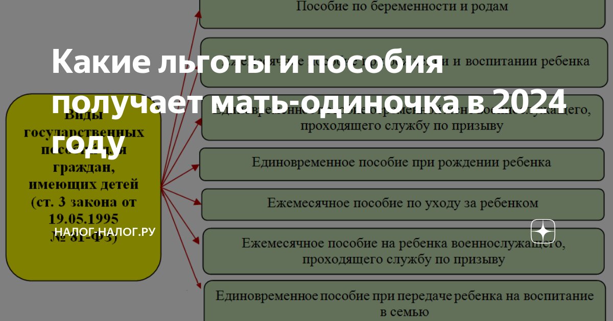 Мать-одиночка: льготы и пособия в 2024 году