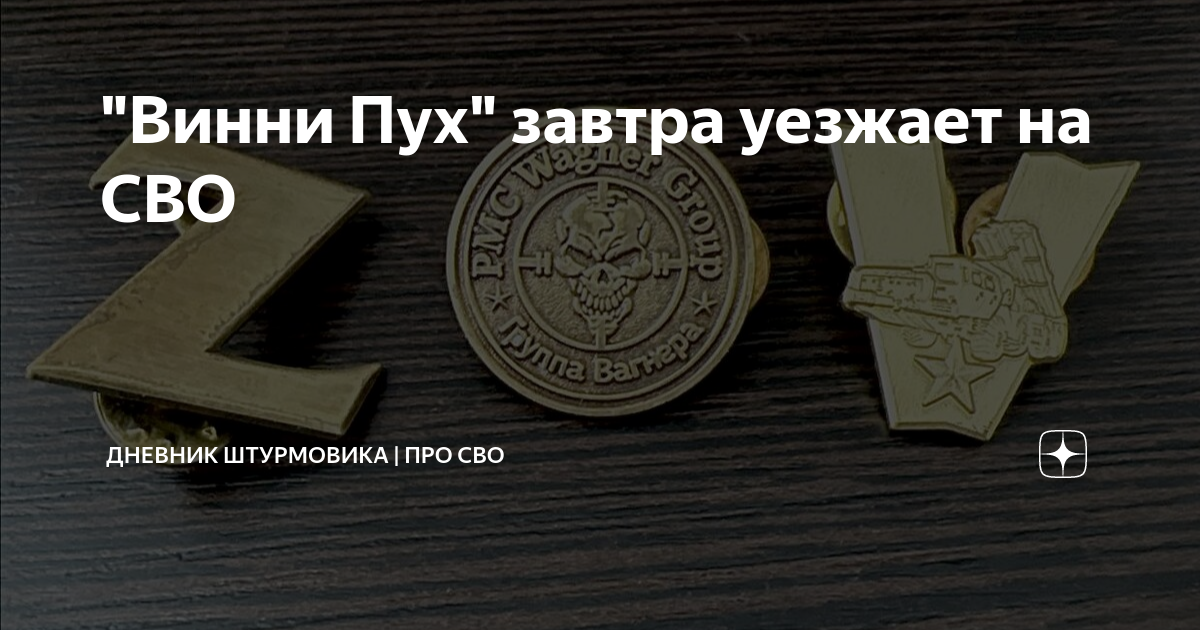 "Винни Пух" завтра уезжает на СВО | Дневник штурмовика | про СВО | Дзен