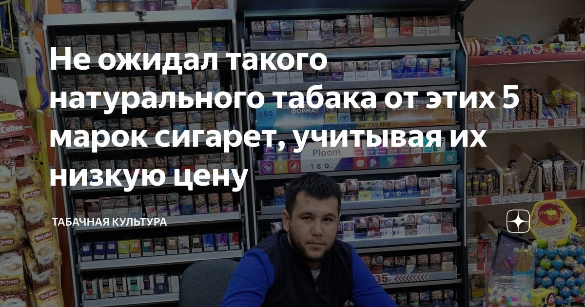 Не ожидал такого натурального табака от этих 5 марок сигарет, учитывая ...