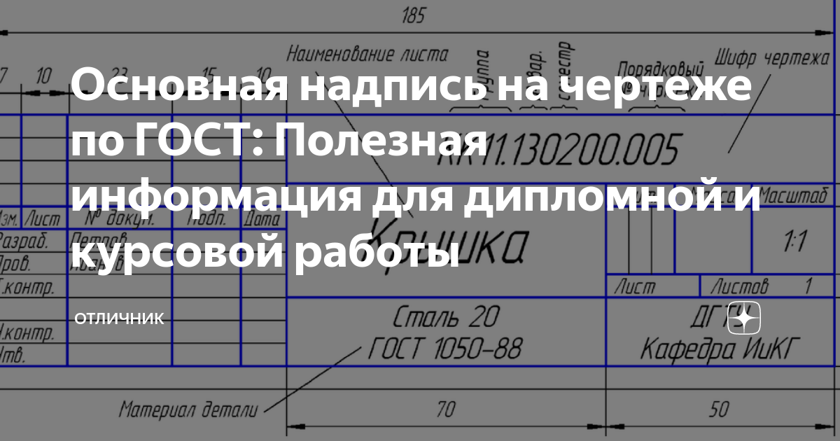 Требования к оформлению чертежа - Студопедия