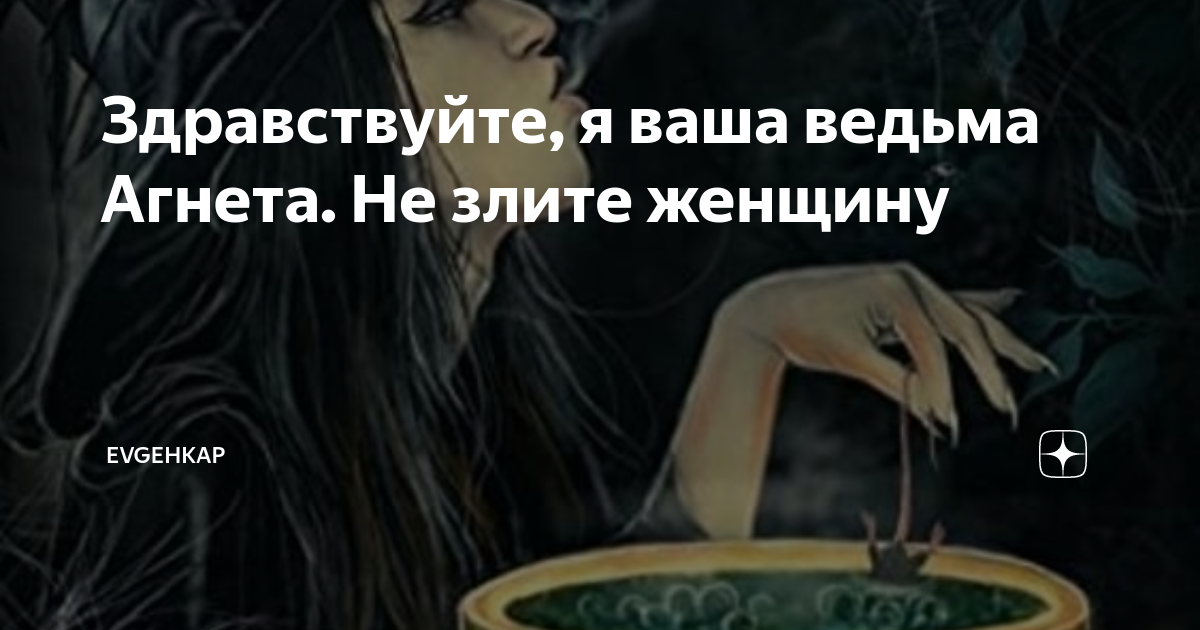 Здравствуйте, я ваша ведьма Агнета. Не злите женщину | Evgehkap | Дзен