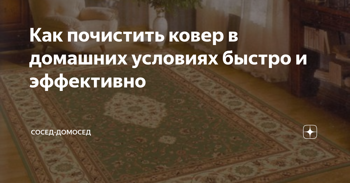 Как быстро почистить ковер в домашних условиях