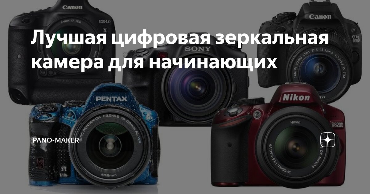 Лучшая цифровая зеркальная камера для начинающих | pano-maker | Дзен