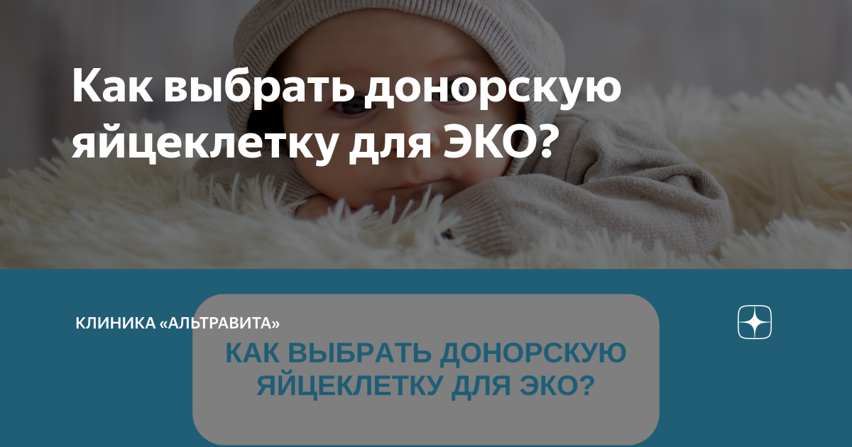 Как выбрать донорскую яйцеклетку для ЭКО? | Клиника «АльтраВита» | Дзен