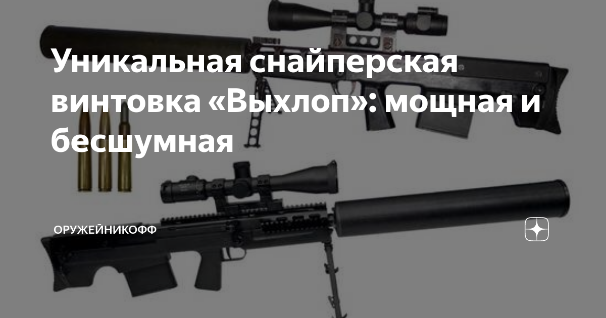 Уникальная снайперская винтовка «Выхлоп»: мощная и бесшумная ...