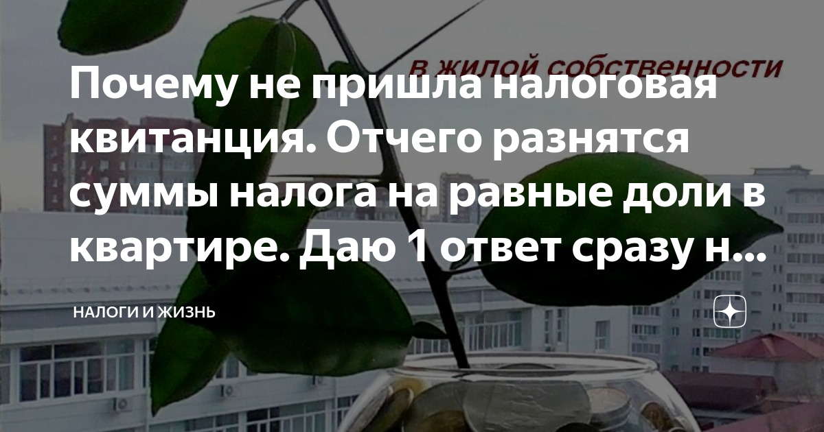 не пришла квитанция налог на недвижимость