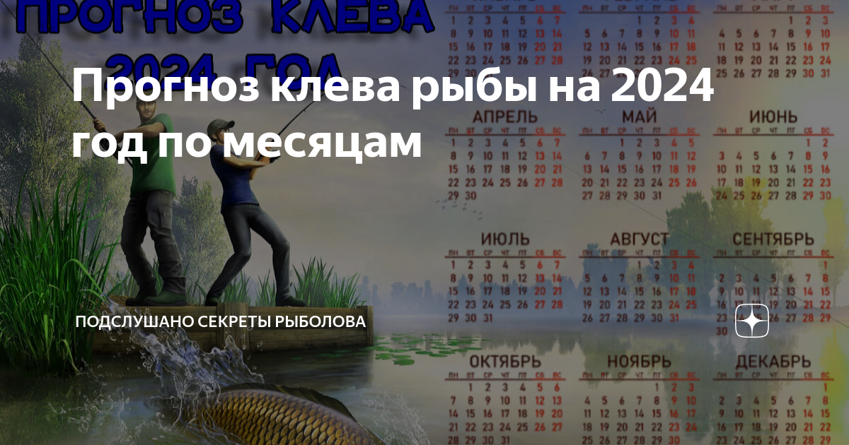 Календарь клева на 2024 сентябрь