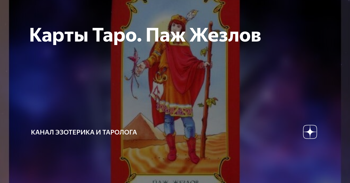 9 пажей таро. Паж жезлов Таро.