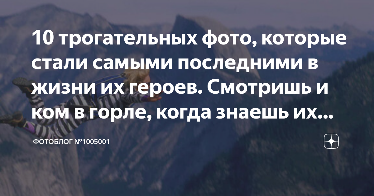 10 трогательных фото, которые стали самыми последними в жизни их героев ...