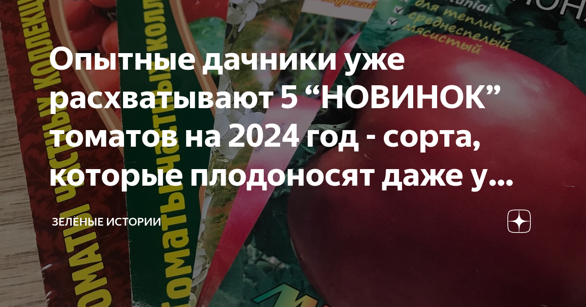 Опытные дачники уже расхватывают 5 “НОВИНОК” томатов на 2024 год ...