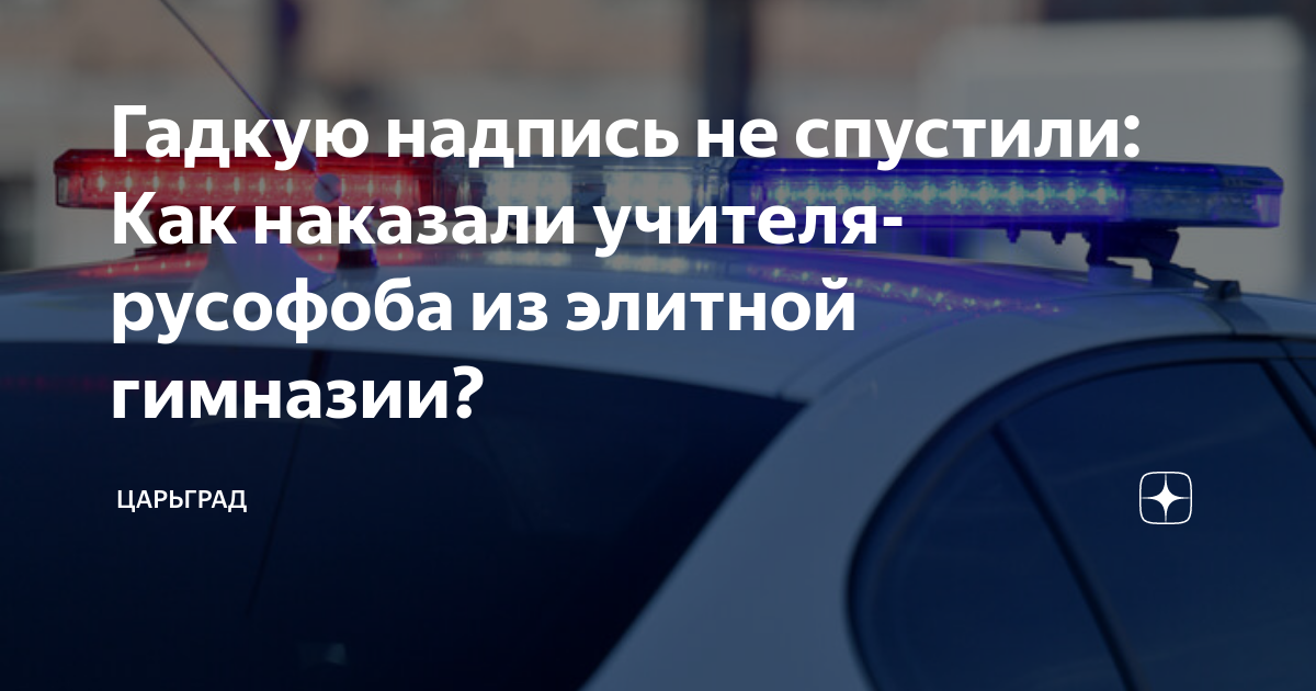 Гадкую надпись не спустили: Как наказали учителя-русофоба из элитной ...