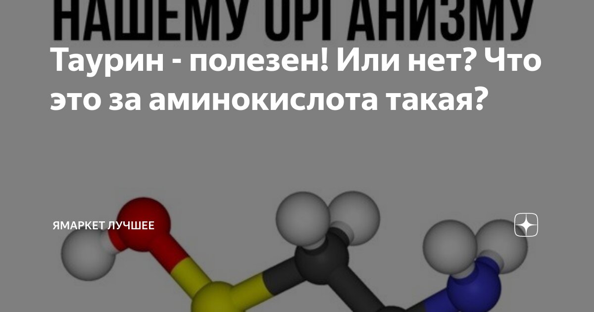 Таурин - полезен! Или нет? Что это за аминокислота такая? | ЯМаркет ...