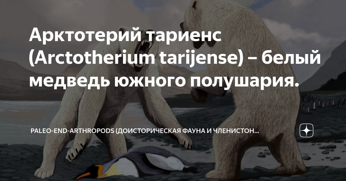 Арктотерий тариенс (Arctotherium tarijense) – белый медведь южного ...