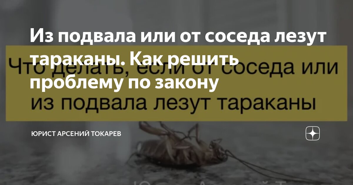 Тараканы лезут от соседей