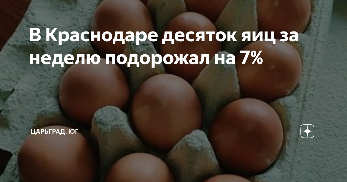 В Краснодаре десяток яиц за неделю подорожал на 7% | Гость с юга | Дзен