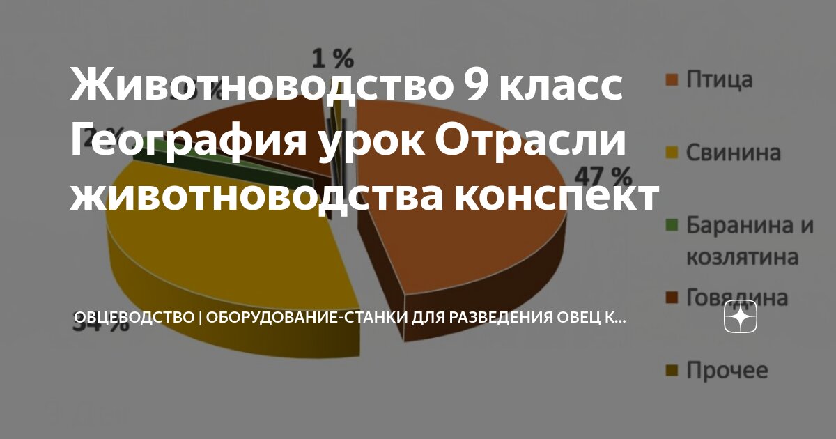Животноводство 9 класс География урок Отрасли животноводства конспект