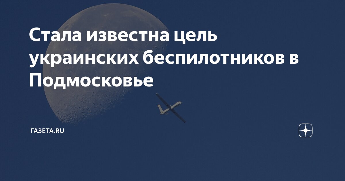 Стала известна цель украинских беспилотников в Подмосковье | Газета.Ru ...