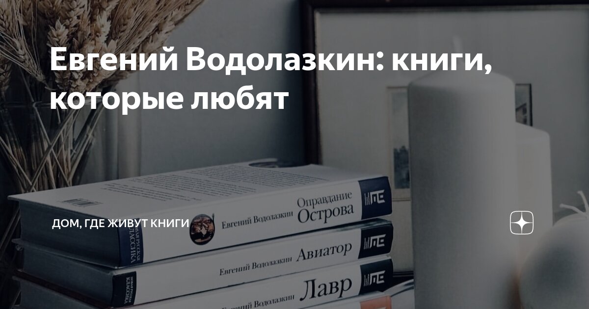 Евгений Водолазкин: книги, которые любят | Дом, где живут книги | Дзен