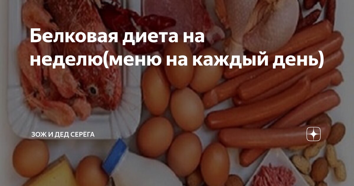 Меню белковой диеты на неделю и 20 полезных рецептов