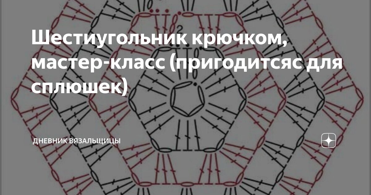 вязание шестиугольника крючком | Рукоделие и мода