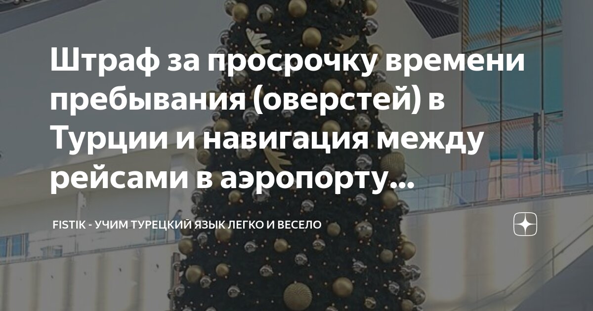 Штраф за просрочку времени пребывания (оверстей) в Турции и навигация ...