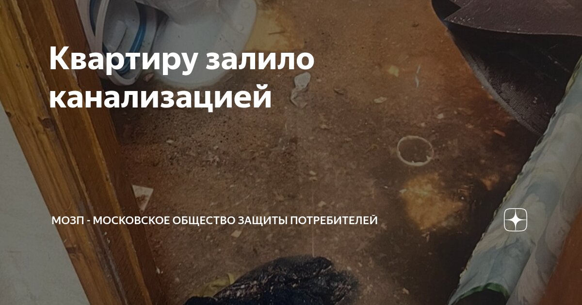 Квартиру залило канализацией | МОЗП - Московское общество защиты ...